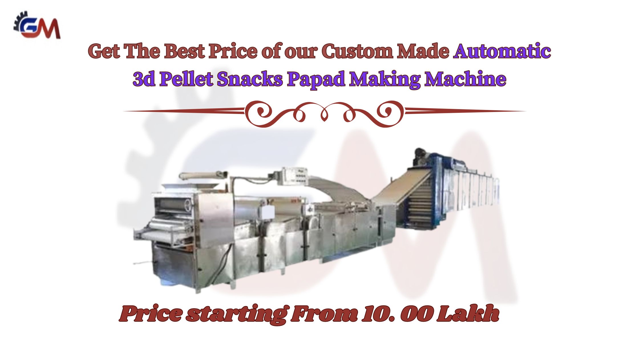 Automatic 3D Pellet Snacks Papad Making Machine